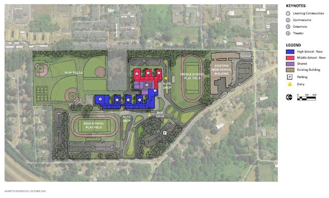 One option for the new Central Kitsap High School and Middle School complex which does not inlclude using the disputed property.