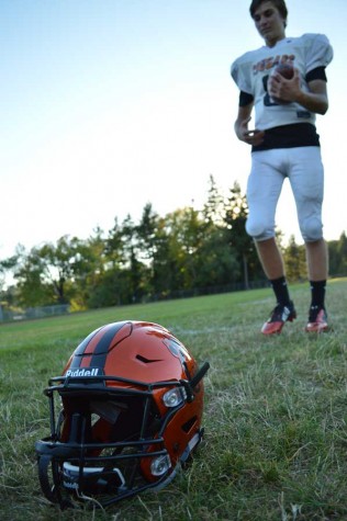 Tubbs was one of few to get a newer helmet this year. He spent his entire summer at football practice and has earned his college level helmet. 