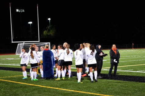 Coach Webb talking during half time