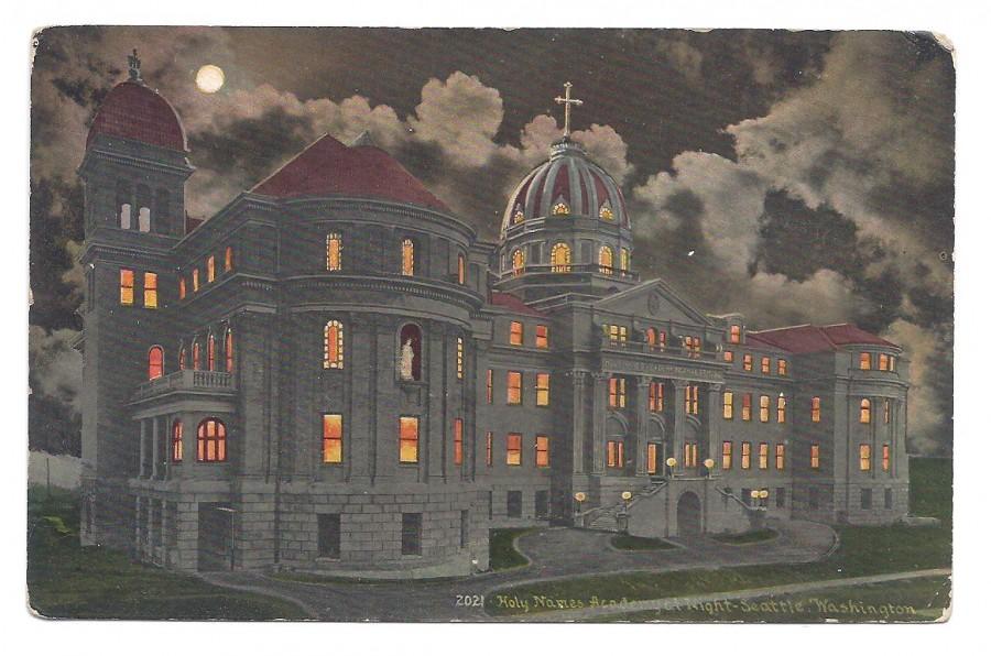 Holy Names Academy from a postcard, circa 1907.