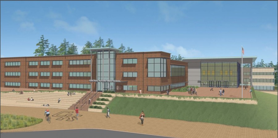 An artists conception of the new CKHS, with added, undecided details to make it appear more realistic.