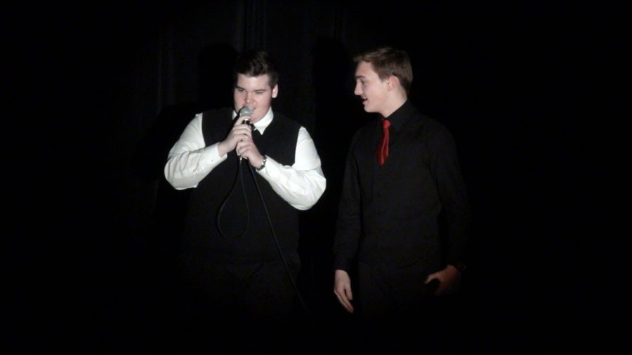 Jacob+Legget+and+Trevor+Cook+host+CKs+second+annual+talent+show+put+together+by+FCCLA.
