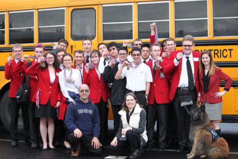 The Skills USA group had just come back from Regionals with their winnings in Bronze, Silver, and Gold.