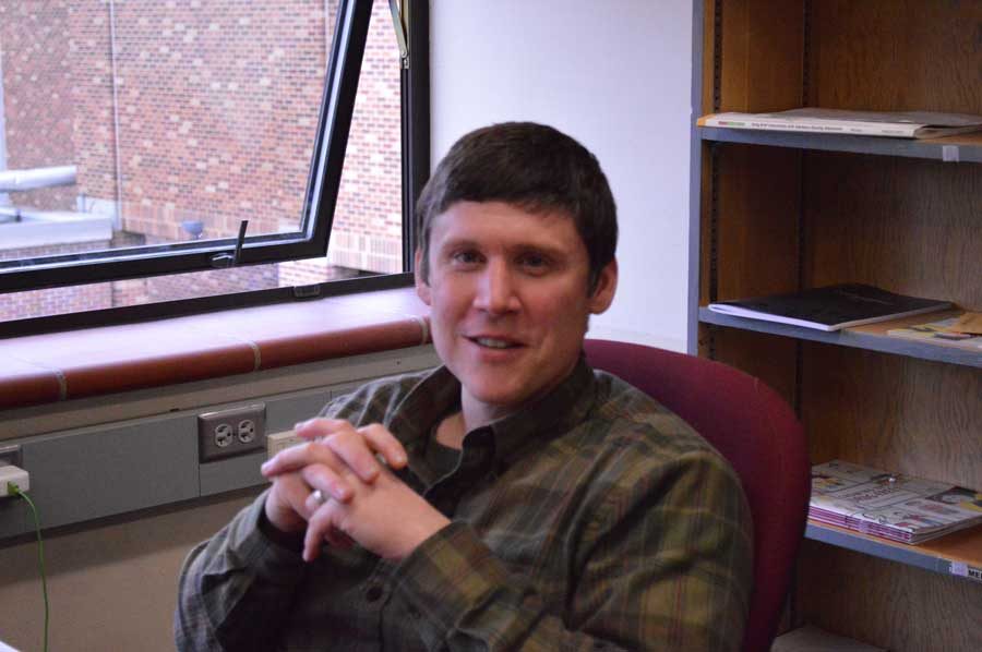 CK Drug Counselor Mr. Jon Daley sits in his office. 