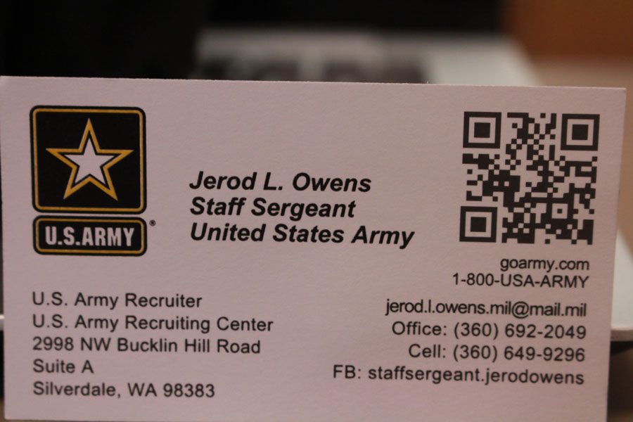 A military card that gives you knowledge and contact information