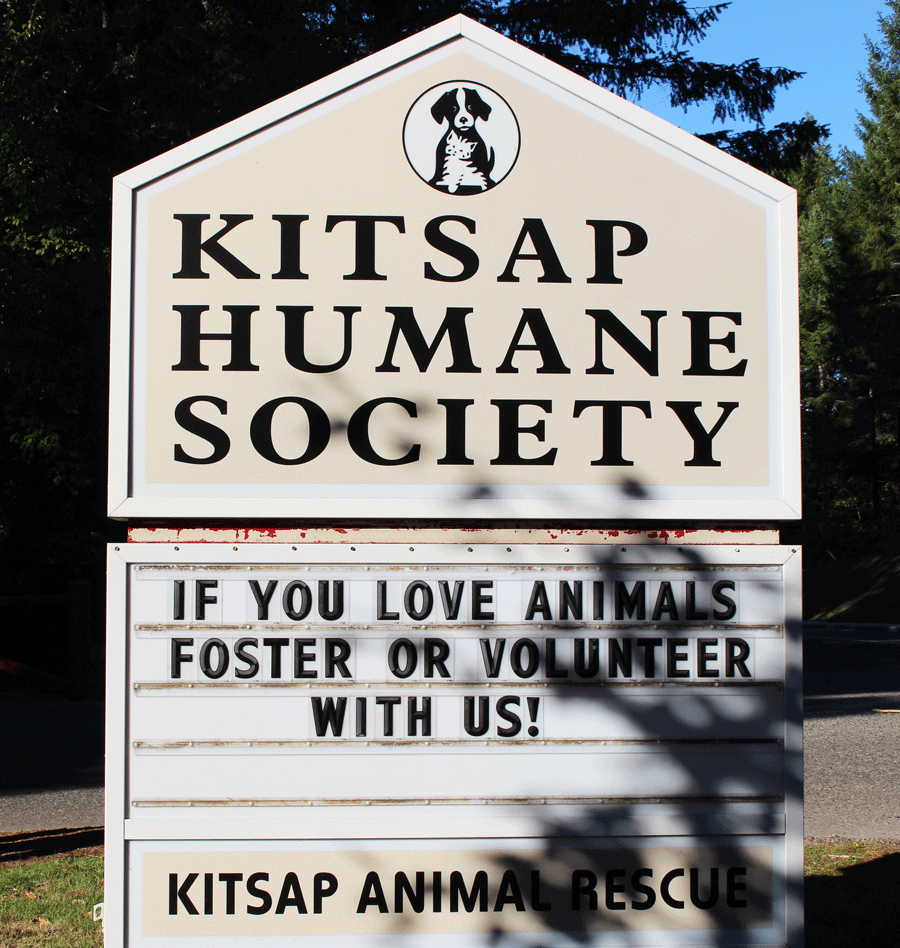 The sign outside the Humane Society