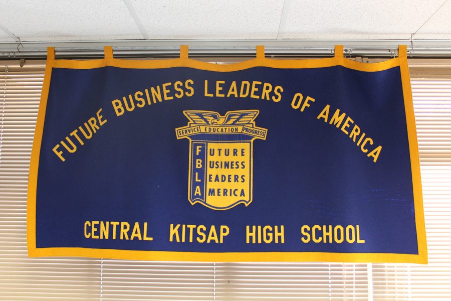 Future Business Leaders of America Flag in Room 120 where the meetings are held. 