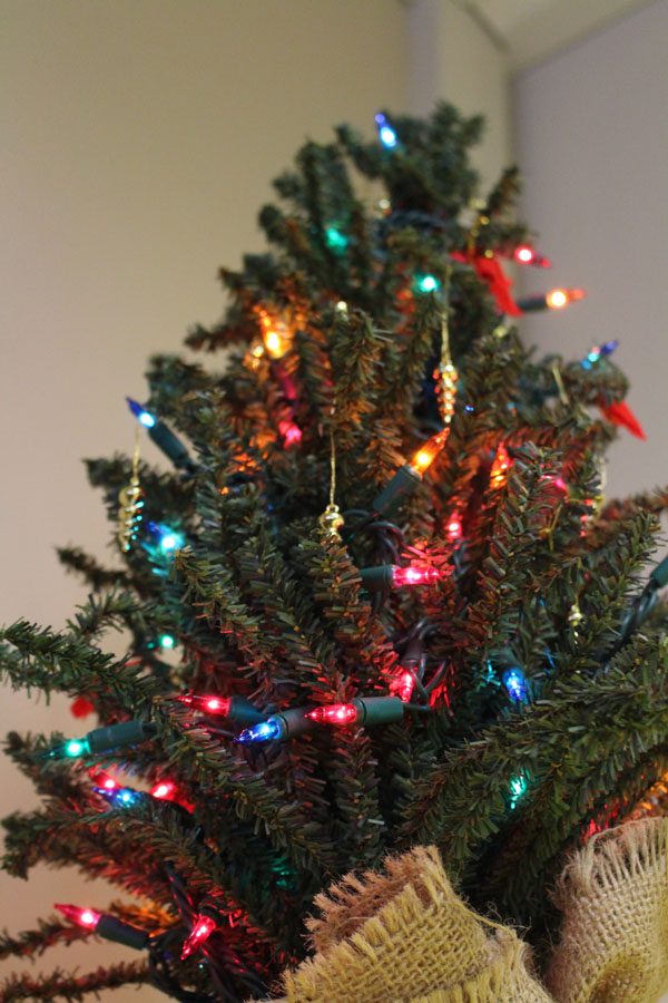 Christmas tree in the attendance office at Central Kitsap High School.