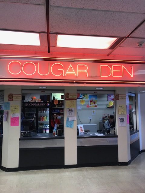 The Cougar Den during first lunch.
