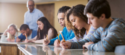 Students at Boulder Creek High School are organized and ready to learn.