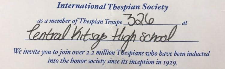 Thespian Society Invitation 