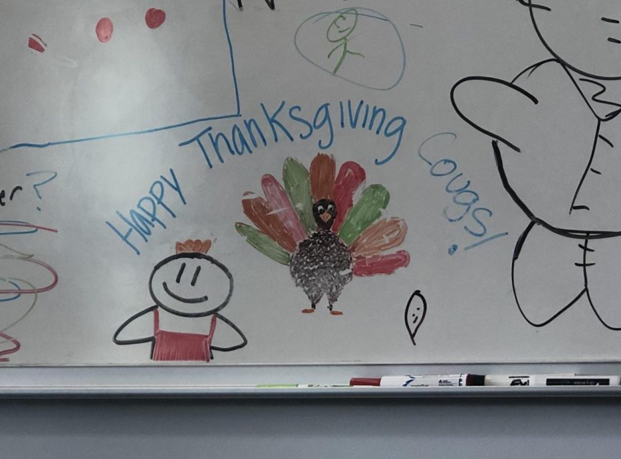 One of the many drawings found in Mrs. Ferates classroom.