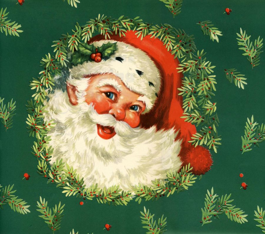 Vintage Santa Clip-art, Happy Holidays