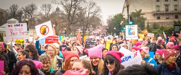 The 2017 Womens March, which drew over 470,000 people protesting for immigration & healthcare reform, environmental protection, and reproductive rights to show unity in opposition to President Donald Trump
