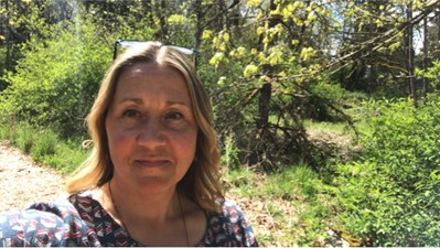 Amy Lawrence poses for a photo at Clear Creek.