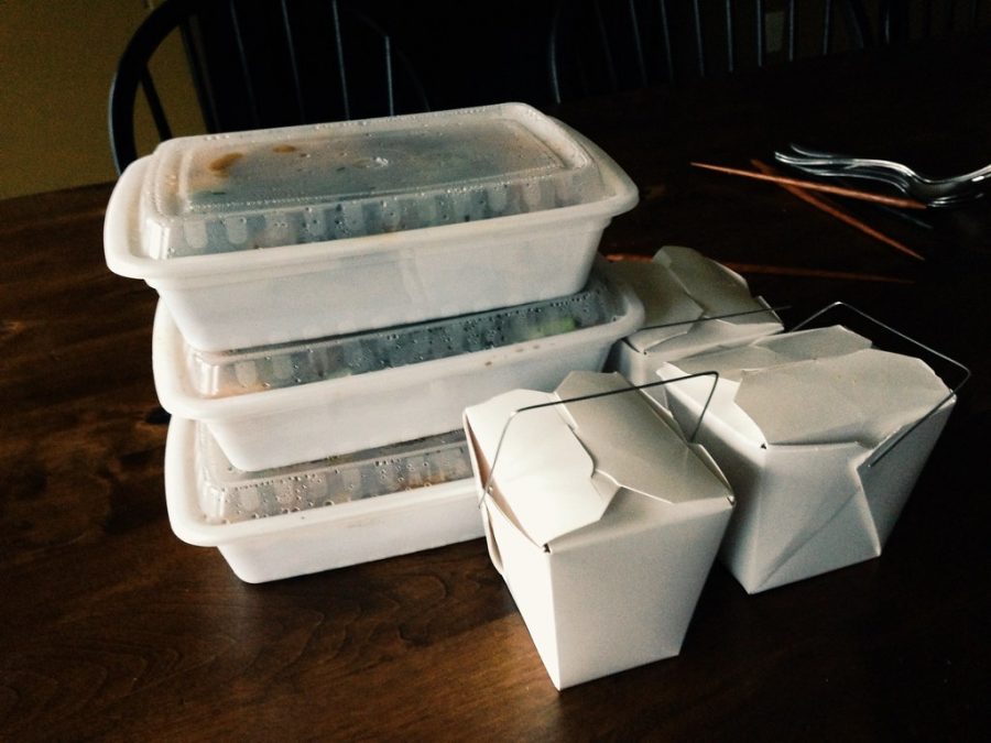 This photo of takeout Chinese food is an important historical artifact by Brad.K is licensed under CC BY 2.0