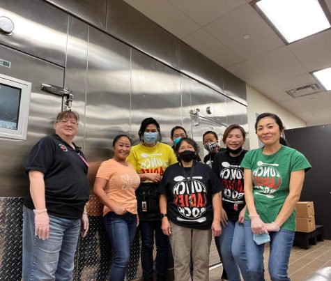 The Central Kitsap High School lunch staff group photo. From left to right; Yukari, Yuko, Eva, Lisa, Rie and Sally. Make sure to say hi and thank you when you see them. Picture provided by Sally Dick.