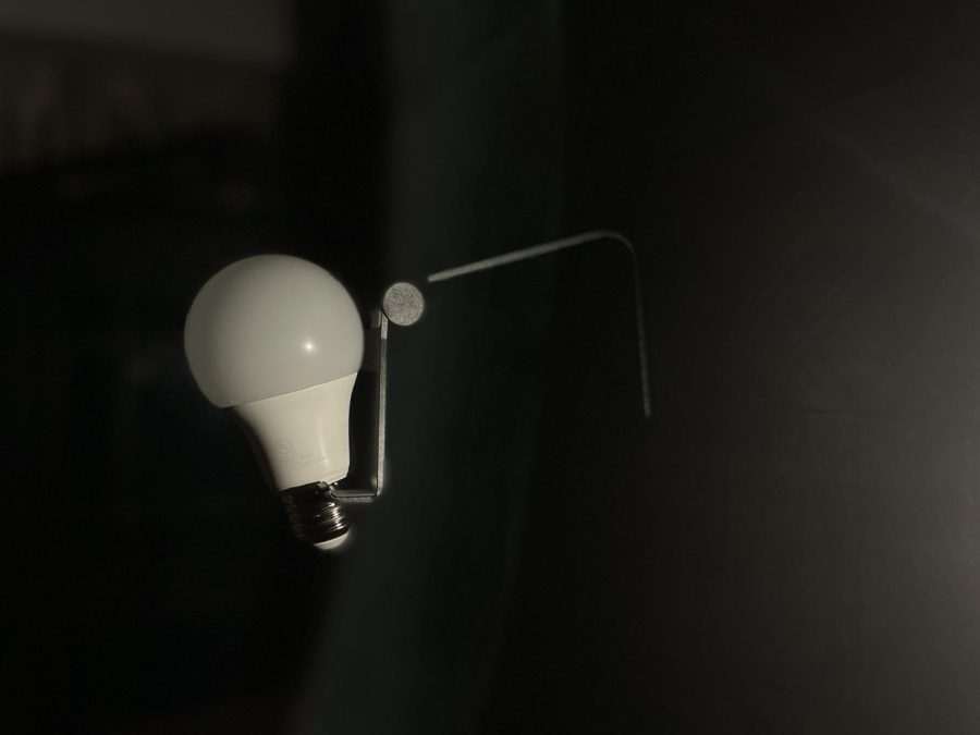 A lightbulb in the dark