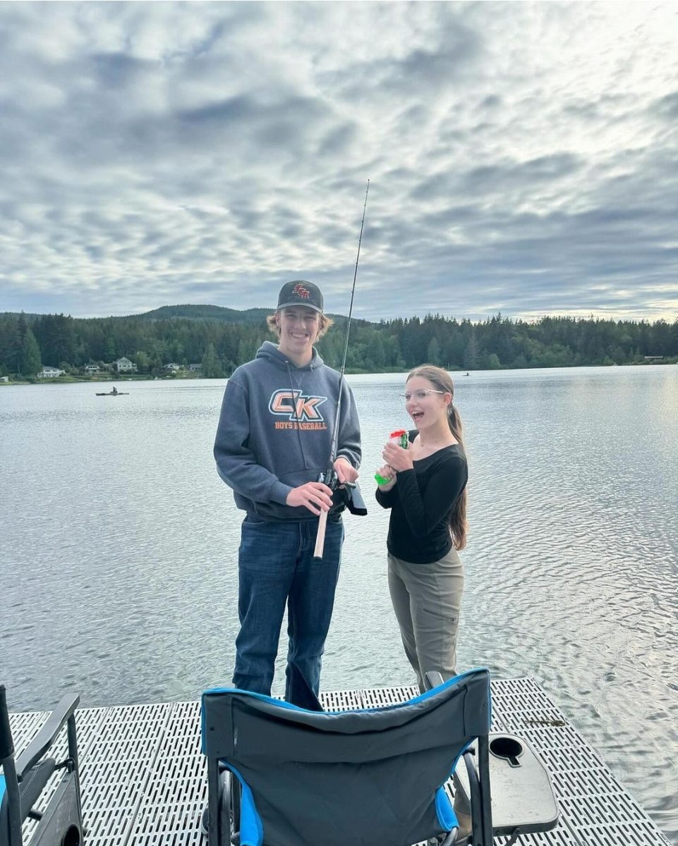 Eleeyse Greenlaw after eliminating Hunter Wallis while he was fishing. (Provided by Abi Lundblad)