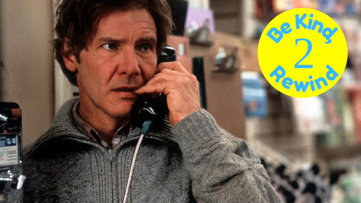 Richard Kimble (Harrison Ford) making a call in The Fugitive, Provided by Kopelson Entertainment
