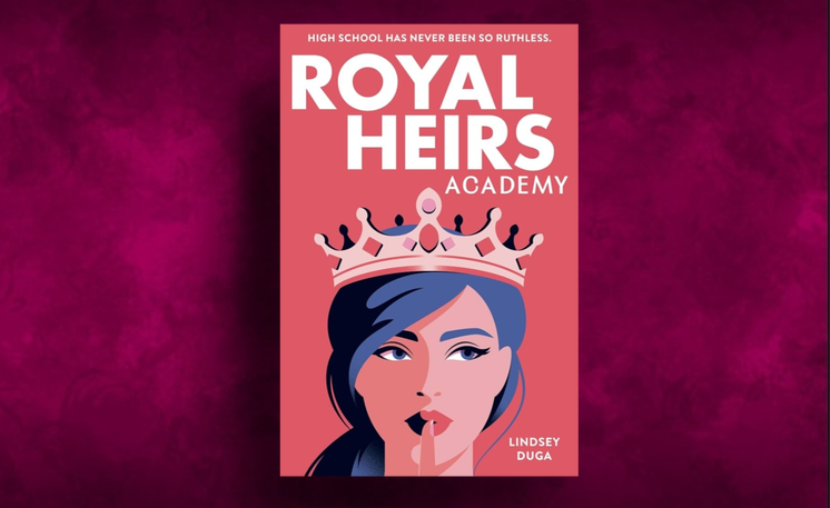Front cover of the book “Royal Heirs Academy” by Lindsey Duga.

