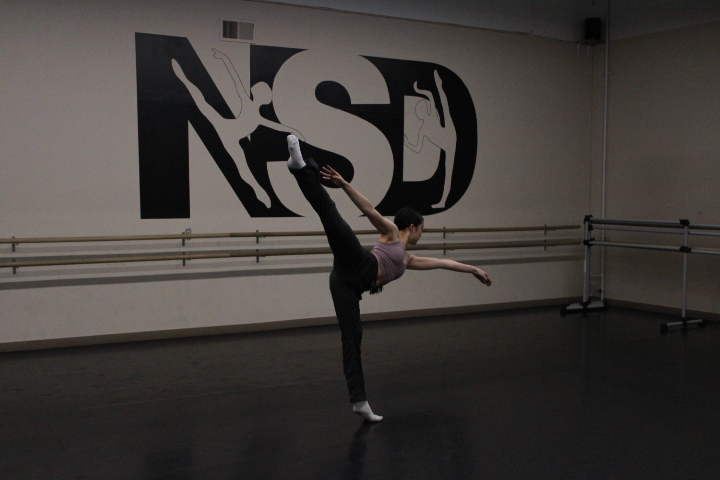 CKHS sophomore Mia Aniano rehearsing at dance.