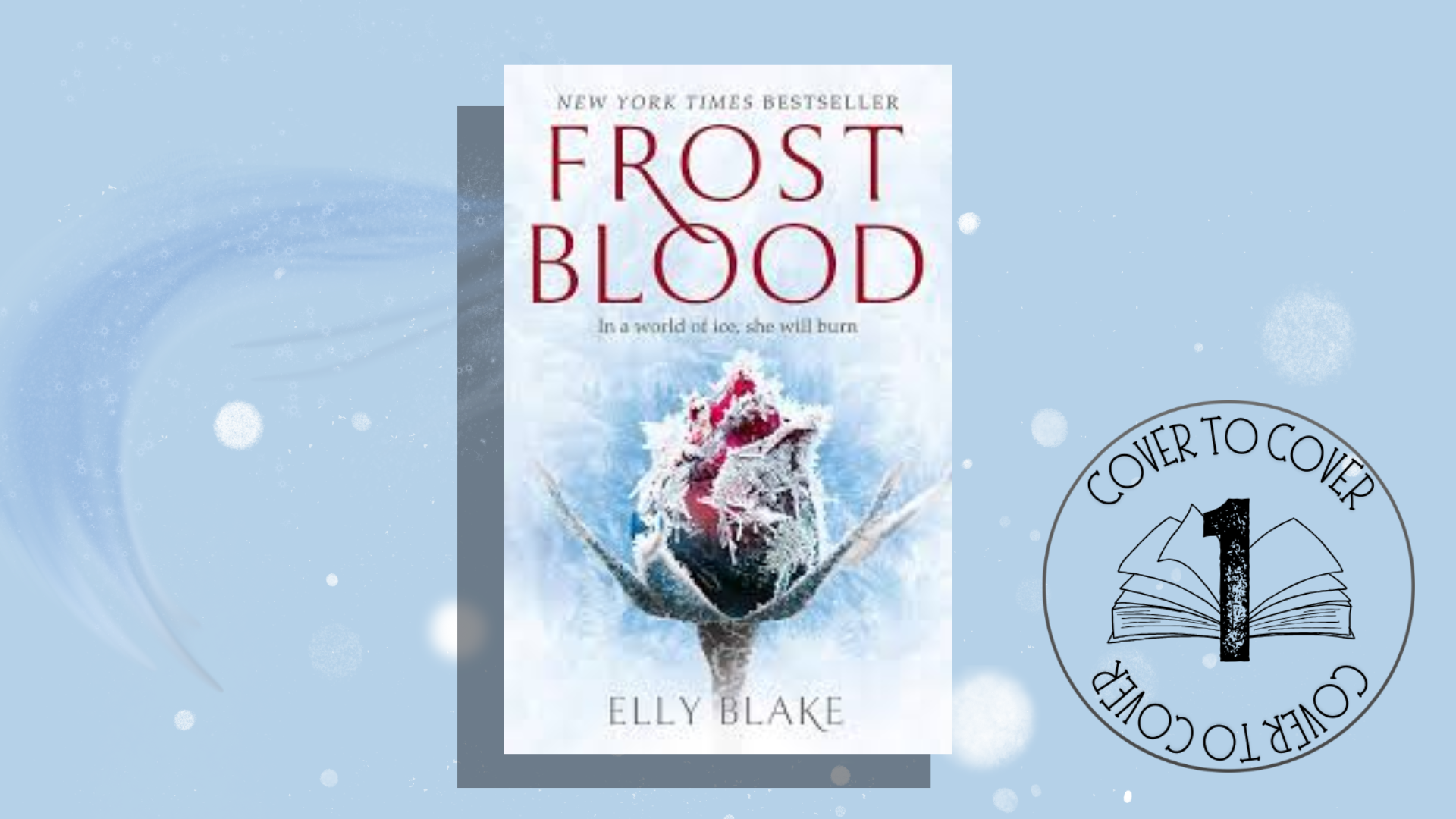 Graphic of "Frostblood" (1st edition) by Elly Blake; how fire and ice harmonize together. 
