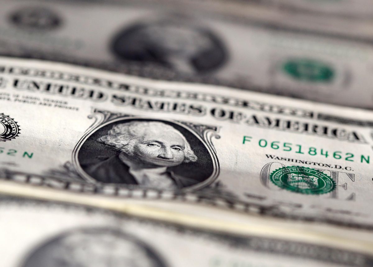 U.S. dollar notes used for tipping are seen. (Photo take by REUTERS/Dado Ruvic/Illustration)