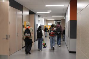 Central Kitsap High School students walk the hallways during passing period.