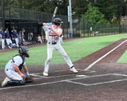 Jackson Brady (#15) prepares to hit the ball during the third inning.
